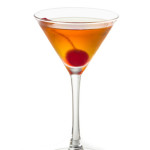 Manhattan - 4,0 cl Rye Whiskey, 2,0 cl Vermouth rosso, gg Angostura.